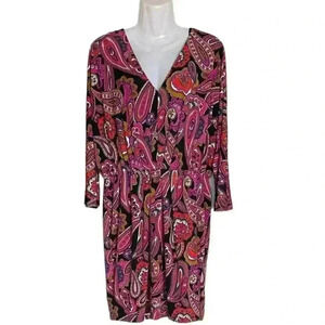 Trina Turk paisley print dress sz XL